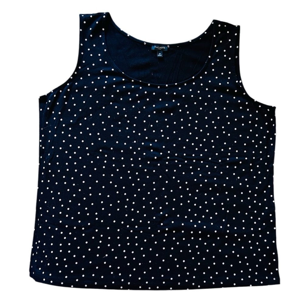 Talbots Black Polka Dot Top